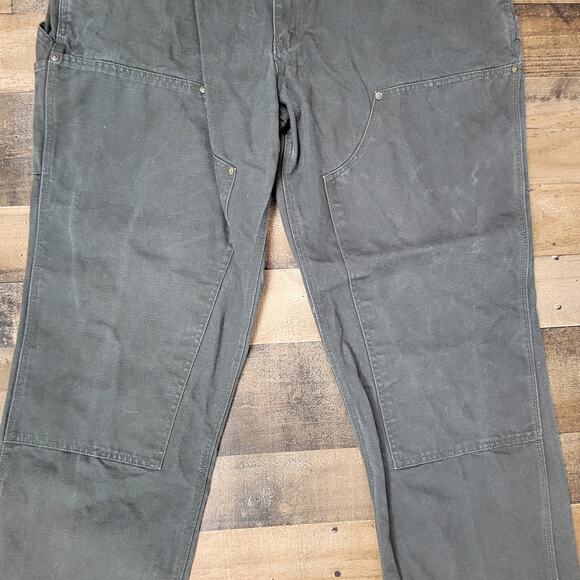 Bear River Workwear Double Knee Carpenter Baggy Loose Gray Pants Mens 40x32 - Picture 4 of 12